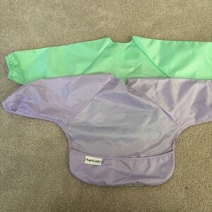 Set of 2 tiny twinkle baby bibs washable no mess bibs